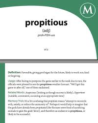 propitious